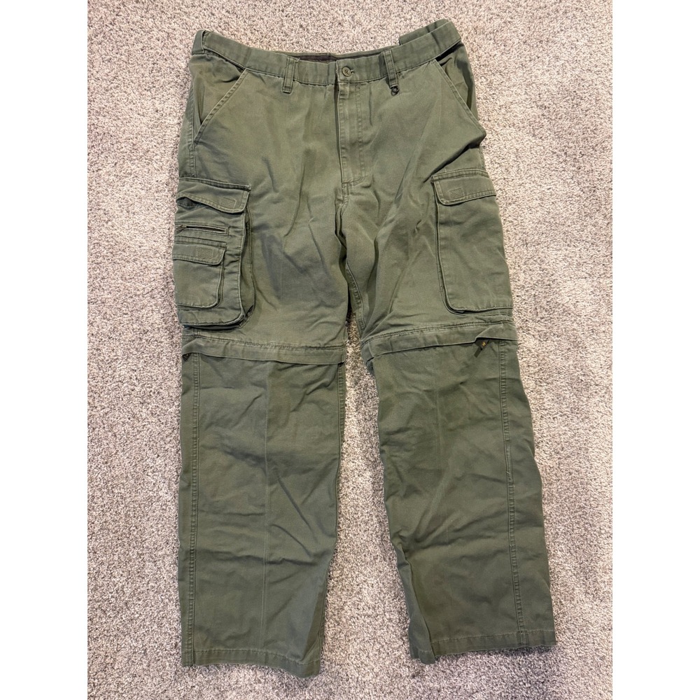 Boy Scouts of America Pant Men 32 Green Convertible Uniform Relaxed Cargo ZipOff